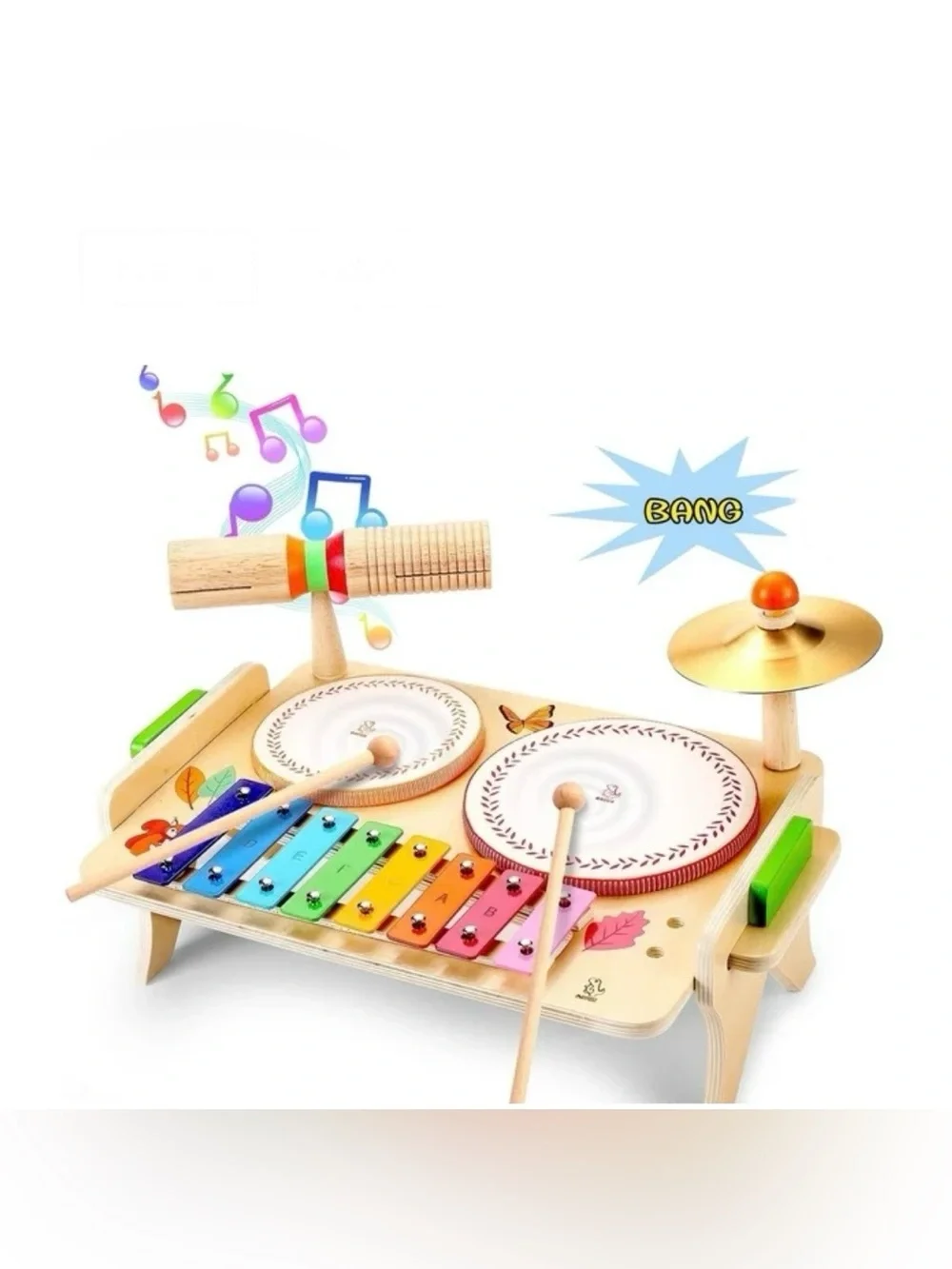 Drum Set for Toddlers Baby Music Instruments 7 in 1 Montessori Preschool